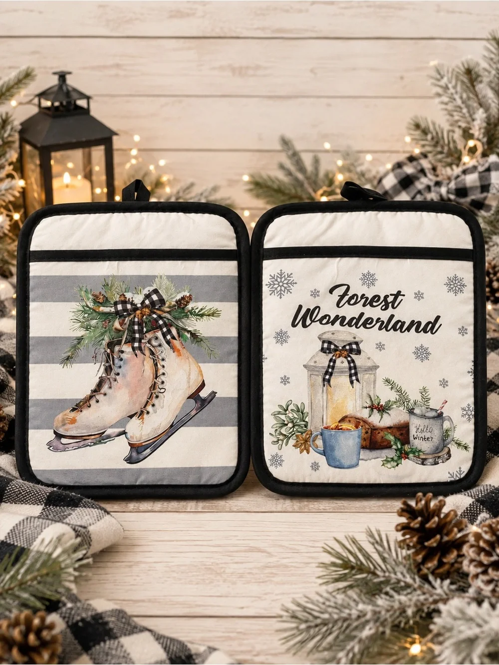 Forest Wonderland Holiday Potholder Set
